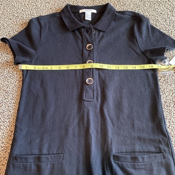 NWT Forever21 Black Collared T-Shirt Dress Size Small - Picture 7 of 9